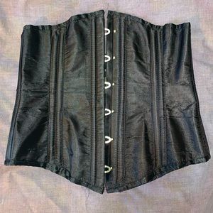 Black Satin Underbust Corset